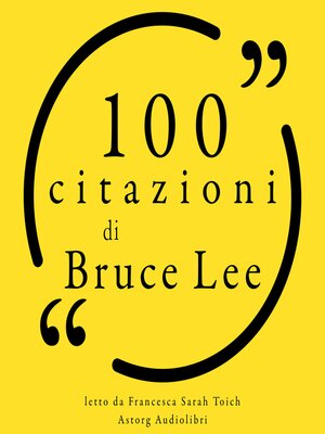 cover image of 100 citazioni di Bruce Lee